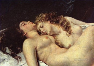 Desnudo Painting - Dormir homosexualidad lesbiana erótica Gustave Courbet